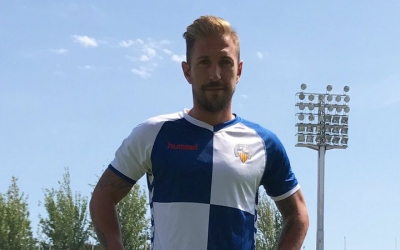 Ángel Martínez amb la samarreta del Sabadell